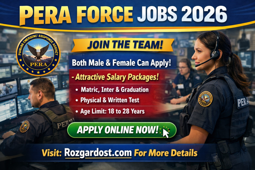 PERA Force Jobs 2026 | Online Apply Now – Latest Punjab Govt Advertisement