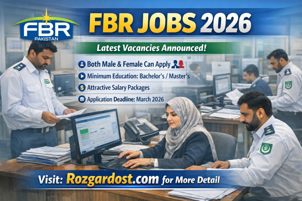 FBR Jobs 2026 – Federal Board of Revenue | Online Apply Now