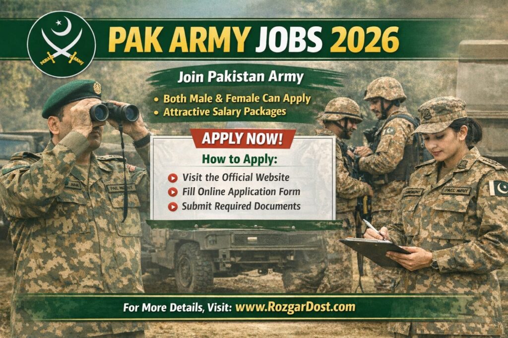 Pak Army Jobs 2026 | Online Apply Now - Latest Pakistan Army Advertisement
