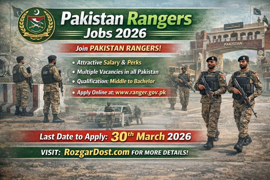 Pakistan Rangers Jobs 2026 – Online Apply | Latest Pak Ranger Recruitment Advertisement