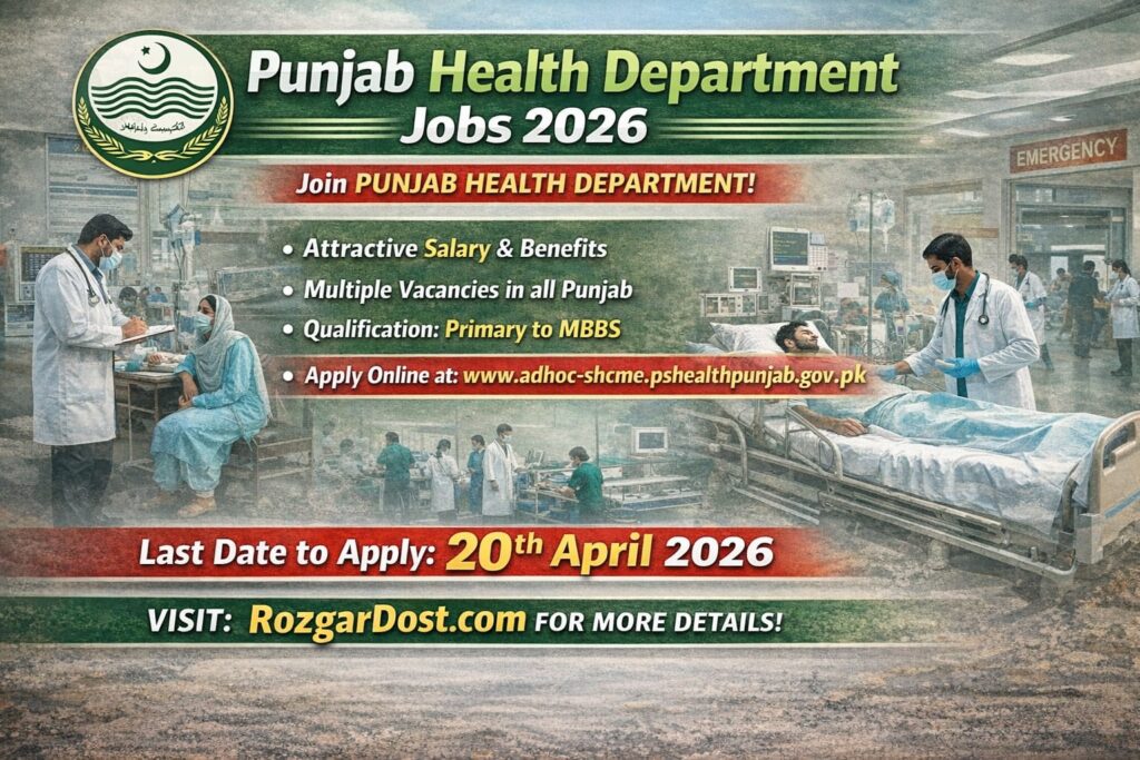 Punjab Health Department Jobs 2026 Online Apply – Latest Advertisement, Eligibility & Application Guide